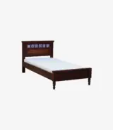 Camchino Sheesham Wood Single Bed without Storage (Honey Oak Finish) - Image 2