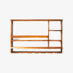 Orvik Sheesham Wood Wall-Mounted Wine Rack with Glass Mount (Brown Finish) - Image 3
