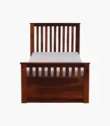 Royal Sheesham Wood Single Bed without Storage (Honey Finish) - Image 4