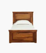 Stonfield Sheesham Wood Single Bed without Storage (Honey Oak Finish) - Image 4