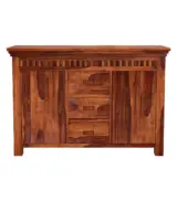Arolph Sheesham Wood Sideboard and Cabinet (Honey Finish) - Image 4