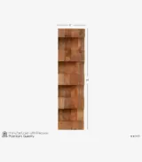 Elric Acacia Wood Wall Mounted Wine Rack with 4 Bottle Capacity (Brown Finish) - Image 4