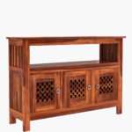 Hegborg Sheesham wood Sideboard and Cabinet (Honey Finish) - Image 4