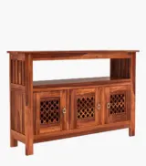 Hegborg Sheesham Wood Sideboard and Cabinet (Honey Finish) - Image 4