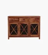 Korry Sheesham Wood Sideboard and Cabinet (Honey Finish) - Image 4