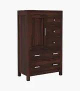 Alvon Sheesham Wood Chest Of Drawers with 5 Drawers (Walnut Finish) - Image 4