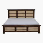 Adolf Sheesham Wood Queen Size Bed in Teak Finish With Box Storage - Image 4