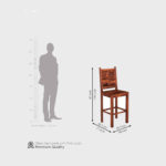 Gerald Sheesham Wood Bar Chair (Honey Finish) - Image 4