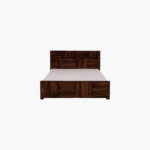 Berang Sheesham Wood Bed without Storage (Teak Finish) - Image 2