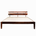 Admirel Sheesham Wood Queen Size Bed without Storage (Honey Finish) - Image 2