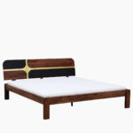 Alamod Sheesham Wood Queen Size Bed without Storage (Teak Finish) - Image 4