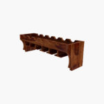 Hebart Mango Wood Wine Rack (Brown Finish) - Image 4