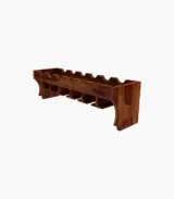 Hebart Mango Wood Wine Rack (Brown Finish) - Image 4
