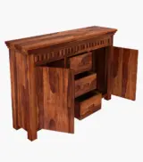 Arolph Sheesham Wood Sideboard and Cabinet (Honey Finish) - Image 5