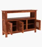 Hegborg Sheesham Wood Sideboard and Cabinet (Honey Finish) - Image 5