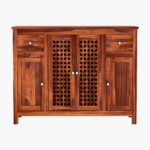 Mendos Sheesham Wood Sideboard and Cabinet (Honey Finish) - Image 5