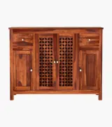 Mendos Sheesham Wood Sideboard and Cabinet (Honey Finish) - Image 5