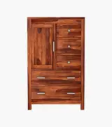 Alvon Sheesham Wood Chest Of Drawers with 5 Drawers (Honey Finish) - Image 5
