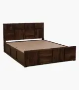 Turben Sheesham Wood Queen Size Bed with Box Storage (Walnut Finish) - Image 5