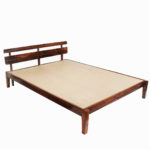 Admirel Sheesham Wood Queen Size Bed without Storage (Honey Finish) - Image 4