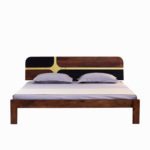 Alamod Sheesham Wood Queen Size Bed without Storage (Teak Finish) - Image 2