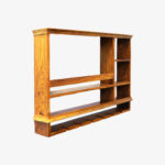Orvik Sheesham Wood Wall-Mounted Wine Rack with Glass Mount (Brown Finish) - Image 5