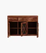 Korry Sheesham Wood Sideboard and Cabinet (Honey Finish) - Image 6