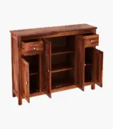 Mendos Sheesham Wood Sideboard and Cabinet (Honey Finish) - Image 6