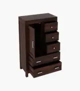 Alvon Sheesham Wood Chest Of Drawers with 5 Drawers (Walnut Finish) - Image 6