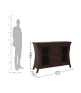 Revelka Sheesham Wood Sideboard and Cabinet (Walnut Finish) - Image 5