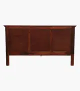 Adolf Sheesham Wood Queen Size Bed without Storage (Honey Oak Finish) - Image 6
