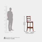 Berath Sheesham Wood Bar Chair (Honey Finish) - Image 6