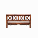 Krysos Sheesham Wood Queen Size Bed With Drawer Storage (Rustic Teak Finish) - Image 5