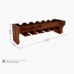 Hebart Mango Wood Wine Rack (Brown Finish) - Image 6