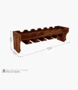 Hebart Mango Wood Wine Rack (Brown Finish) - Image 6