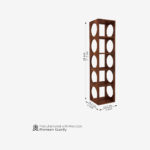 Ozborn Mango Wood Wine Rack 5 Bottle Capacity (Teak Finish) - Image 6