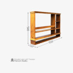 Orvik Sheesham Wood Wall-Mounted Wine Rack with Glass Mount (Brown Finish) - Image 6
