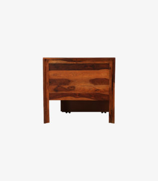 Newvo Sheesham Wood Single Bed with Drawer Storage (Honey Oak Finish) - Image 6