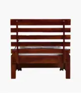 Strigen Sheesham Wood Single Bed with Drawer Storage (Honey Oak Finish) - Image 6