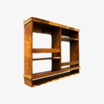 Velric Sheesham Wood Wall-Mounted Wine Rack with Glass Mount (Brown Finish) - Image 6