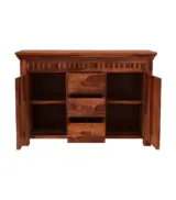 Arolph Sheesham Wood Sideboard and Cabinet (Honey Finish) - Image 6