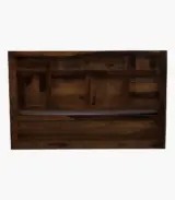 Turben Sheesham Wood Queen Size Bed with Box Storage (Walnut Finish) - Image 7