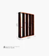 Tavish Mango Wood Wine and Glass Rack (Brown Finish) - Image 7