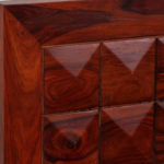 Dymond Sheesham Wood Queen Size Bed with Hydraulic Box Storage (Honey Finish) - Image 7