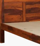 Newvo Sheesham Wood Single Bed without Storage (Honey Oak Finish) - Image 7