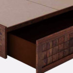 Droamer Sheesham Wood Queen Size Bed with Drawer Storage (Teak Finish) - Image 7