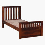 Royal Sheesham Wood Single Bed Honey Finish - Image 7