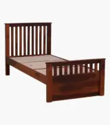 Royal Sheesham Wood Single Bed without Storage (Honey Finish) - Image 7