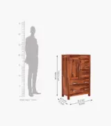 Alvon Sheesham Wood Chest Of Drawers with 5 Drawers (Honey Finish) - Image 7