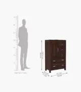 Alvon Sheesham Wood Chest Of Drawers with 5 Drawers (Walnut Finish) - Image 7